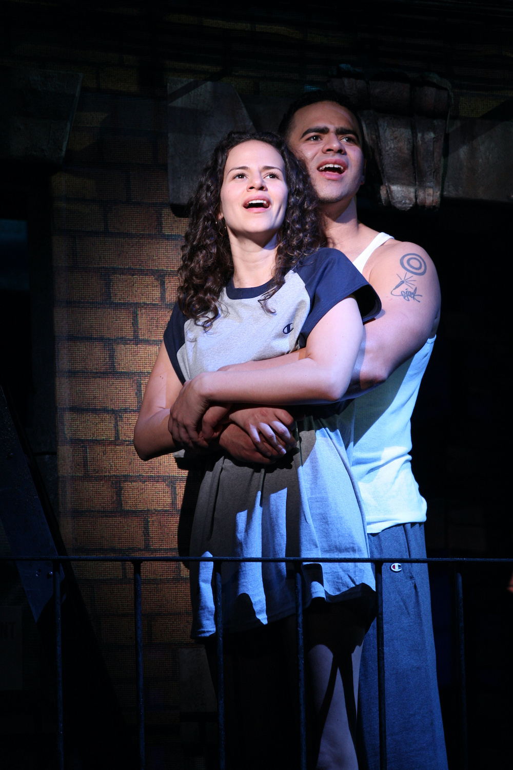 Mandy Gonzalez and Christopher Jackson