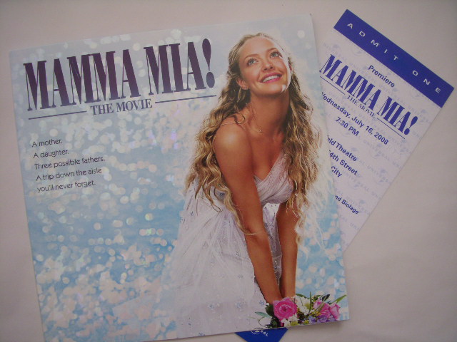 Mamma Mia! NY Premiere Invitation