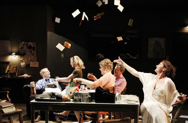 Scott Shepherd, Annie McNamara, Kate Scelsa, Vin Knight and Laurena Allan in GATZ. Photo credit: Joan Marcus