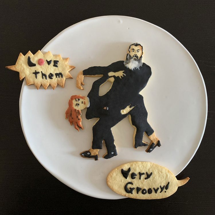 Cookie Art: Megan Mullally and Nick Offerman, A Couple Of&nbsp;Beatniks