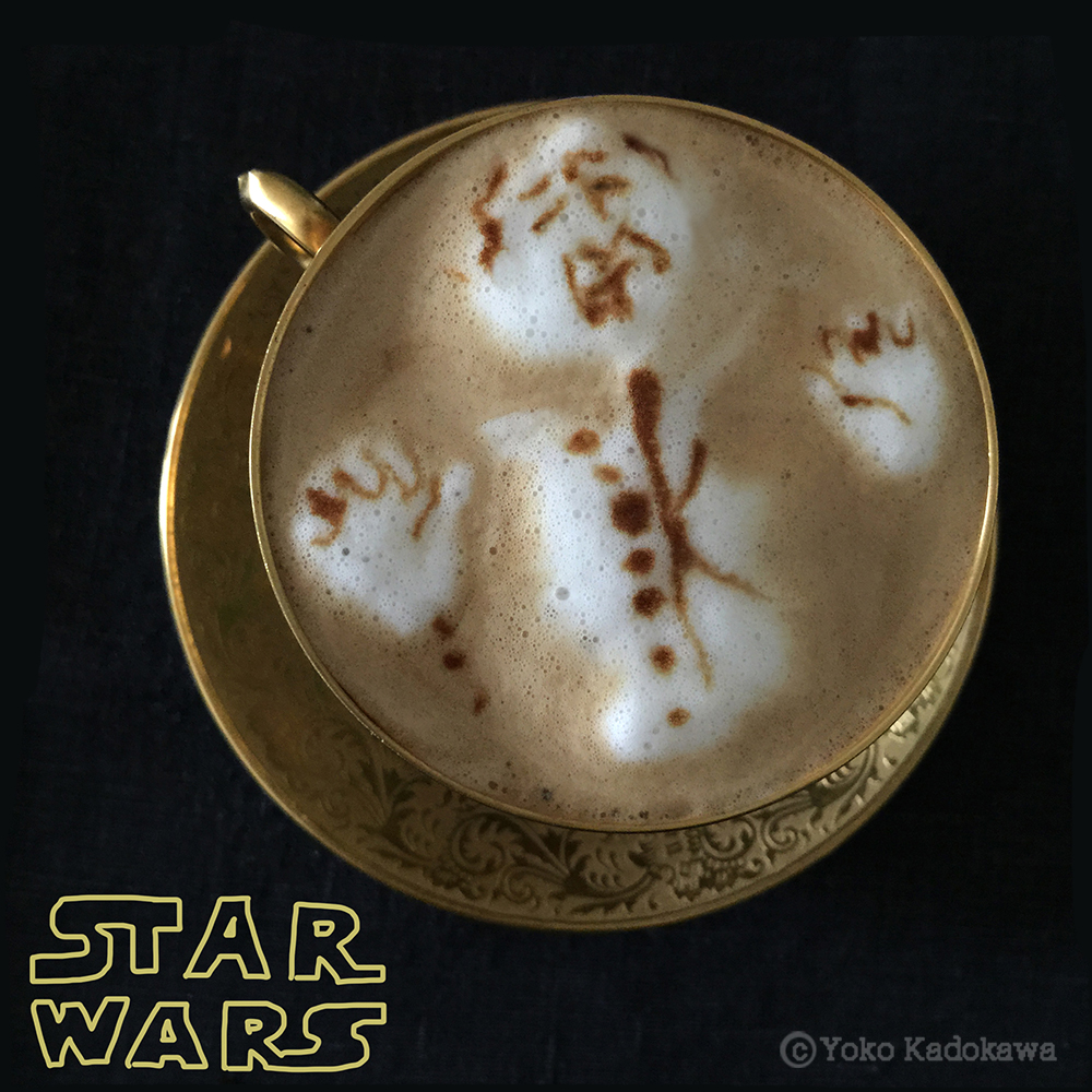 Latte Art: Han Solo in Carbonite from Star&nbsp;Wars