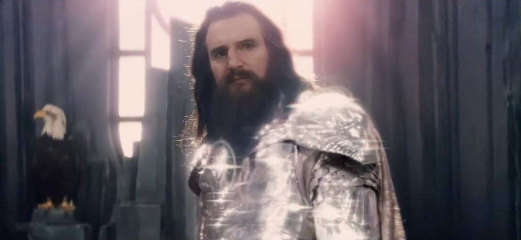 Liam Neeson as Zeus commands to release the Kraken in Clash of the Titans (2010)