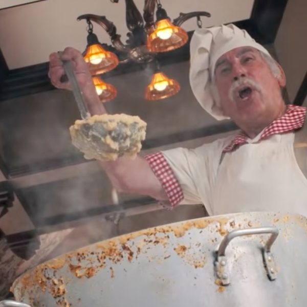 A giant vat of Corn Puddin' in Schmigadoon!