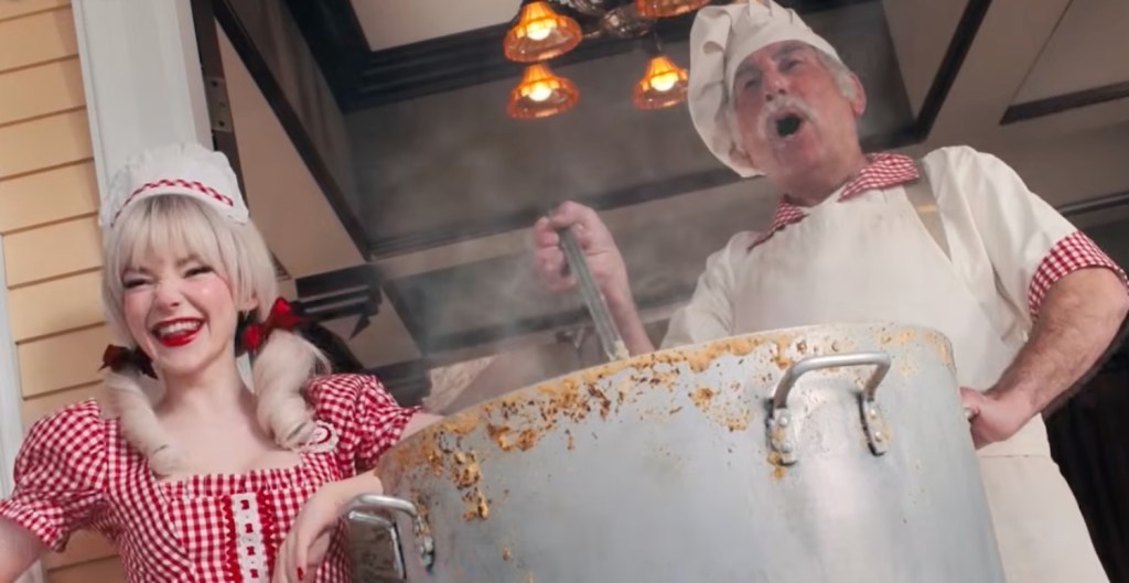 Schmigadoon! featuring the giant vat of Corn Puddin'